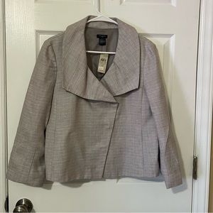 Ann Taylor Grey Button Jacket With Tag Size 10